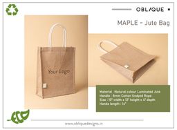 Oblique Maple jute bag natural