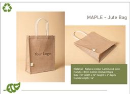 Oblique Maple jute bag natural