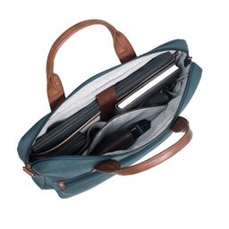 Oblique Rush Laptop Messenger Bag Pertol Bule /Tan