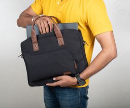 Oblique Rush Laptop Messenger Bag Black/teal 1N