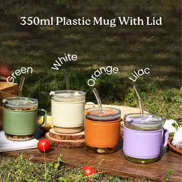 350ml Plastic Mug With Lid