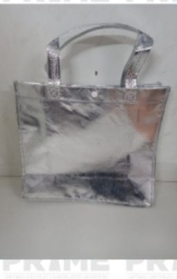 Bag Non Woven Carry Bag With Handle 11X12 in Silver