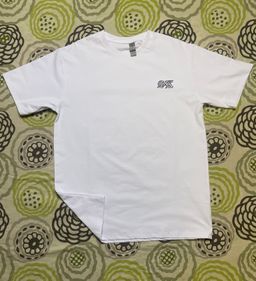 A white street wear T-shirt featuring a sleek design 