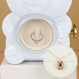 "🌹✨ Rose Teddy Bear with Dazzling Jewelry Gift Set 🎁"