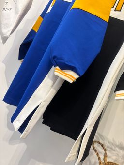 拼色字母 宽松落肩时尚感休闲连身裙