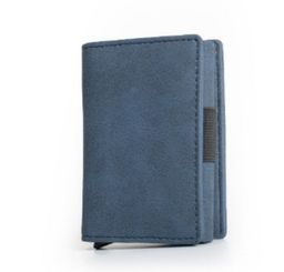 Oblique Klix Rfid Wallet Suede/ Navy