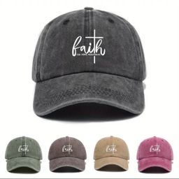 Faith letter print Baseball cap