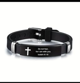 Stainless steel Bible Verse bracelet 