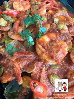 Nyonya Sambal Prawns with Petai