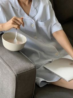 Пижама верх+низ голубая