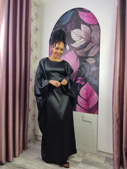 Midnight Black Modest Luxury Kaftan