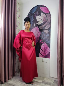 Red Maroon Modest Luxury Kaftan 