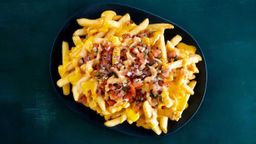 Gooey Cheese Fries with Salsa