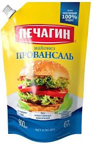 Майонез ТМ Печагин Провансаль 67% Дой-пак 800 мл