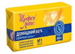 Маргарин "Щедрое Лето Домашний" 500 гр  60 %  фольга