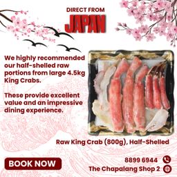 Raw King Crab 800grams Half Shelled