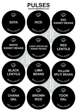Home & Kitchen Labels 3cm Diameter (All Categories - 168pcs)