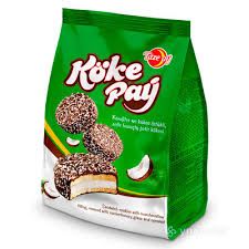 "Koke pay" сендвич печенье с зефирной начинкой, покрытый шоколадом и кокосом 160 гр