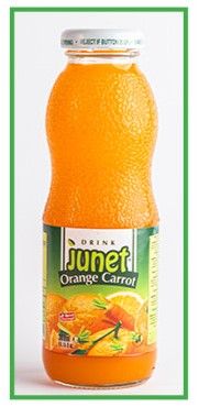 JUNET ORANGE CARROT GLASS 300ML X24 - 20657