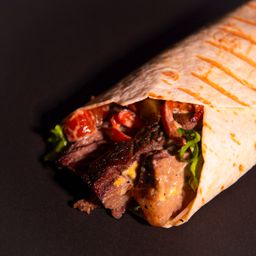Texas Style Smoked Brisket wrap 