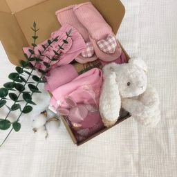 6 Pcs Plush Newborn gift set Bunny Swaddle 