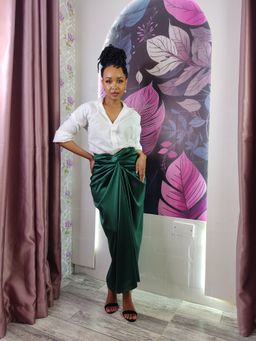 Emerald Green Wrap Skirt