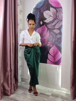 Emerald Green Wrap Skirt