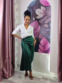 Emerald Green Wrap Skirt