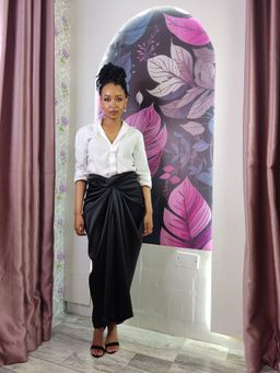 Midnight Black Wrap Skirt 