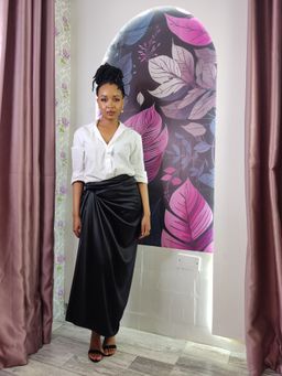 Midnight Black Wrap Skirt 