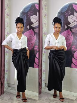 Midnight Black Wrap Skirt 