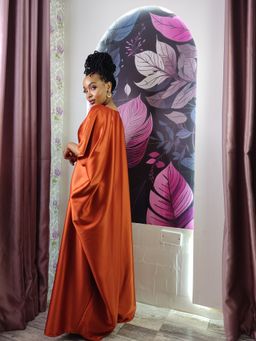 Burnt Orange Cowl Neck Kaftan 