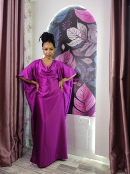 Fuchsia Cowl Neck Kaftan 