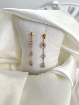 Amethyst Flower Drop 