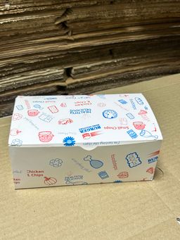  QUICK SERVICE TAKEOUT BOXES - “GENERIC FOODSTEPS DESIGN” - 2 SIZES / RETAIL