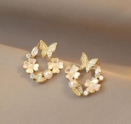 Butterfly Gold Plated Tops Pair