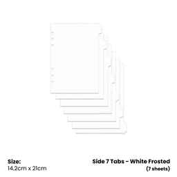 Side 7 Tabs - White Frosted