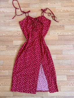 Dress rojo estampado S/M