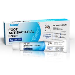 Sumifun Foot Antibacterial Cream | Tea Tree Oil Formula | Relieves Athlete's Foot, Jock Itch & Ringworm | Soothes Itching & Inflammation | 20g (0.71 oz) Cream