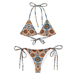 Rich Flower String Bikini - M