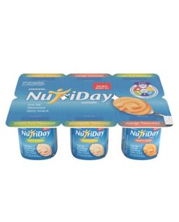 Danone NutriDay Low Fat Mixed Fruit, Pineapple And Mango Flavoured Dairy Snack 6 x 100g