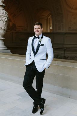 3pc White & black Tuxedo 