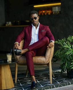 3pc Burgundy slim fit