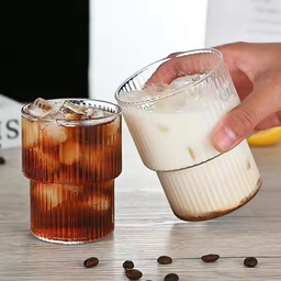 Ribbed Glass Cup