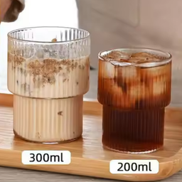 Ribbed Glass Cup