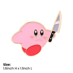 Kirby With A Knife Pin