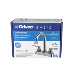 GRIFO CENTRAL PARA LAVAMANOS CUELLO TIPO BAR GRIVEN 4" 10.16CM