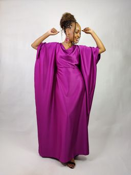 Fuchsia Cowl Neck Kaftan 