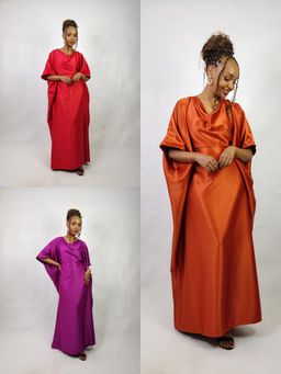 Fuchsia Cowl Neck Kaftan 