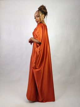 Burnt Orange Cowl Neck Kaftan 